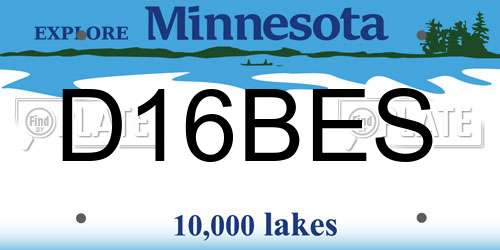D16BES Minnesota License Plate