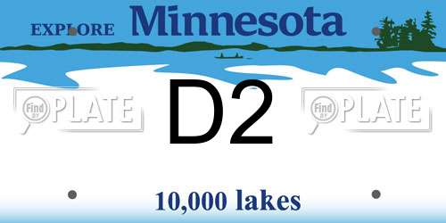 D2 Minnesota License Plate