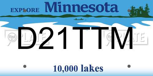 D21TTM Minnesota License Plate