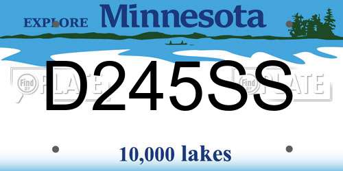 D245SS Minnesota License Plate