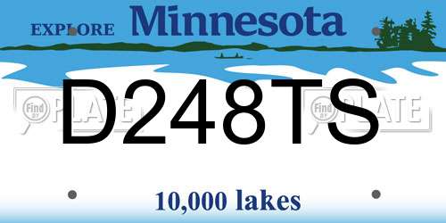 D248TS Minnesota License Plate