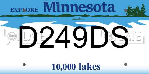 D249DS Minnesota License Plate