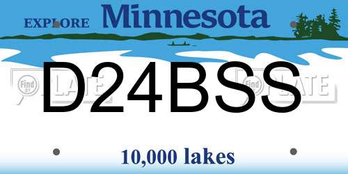 D24BSS Minnesota License Plate
