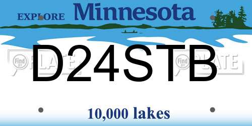 D24STB Minnesota License Plate