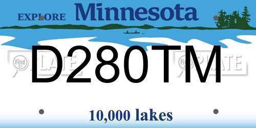 D280TM Minnesota License Plate