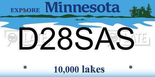D28SAS Minnesota License Plate