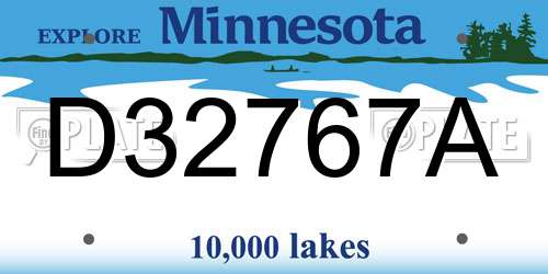 D32767A Minnesota License Plate