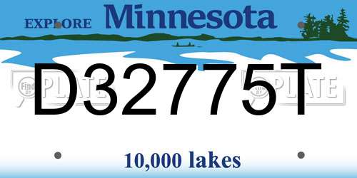 D32775T Minnesota License Plate