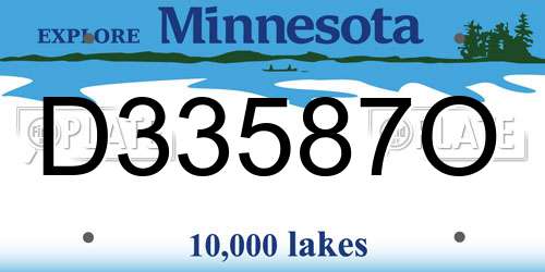 D33587O Minnesota License Plate