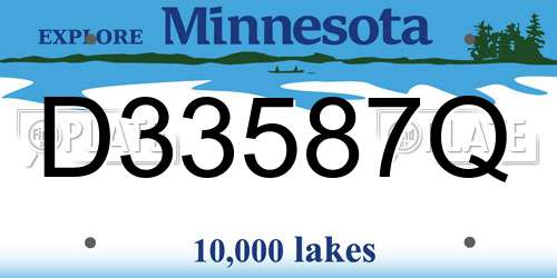 D33587Q Minnesota License Plate