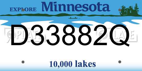D33882Q Minnesota License Plate