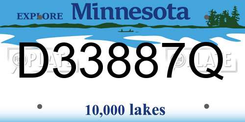 D33887Q Minnesota License Plate