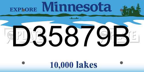 D35879B Minnesota License Plate
