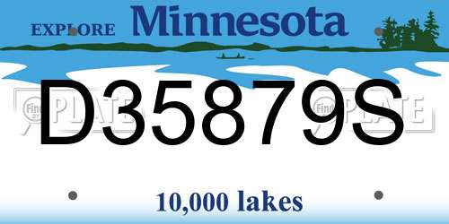 D35879S Minnesota License Plate