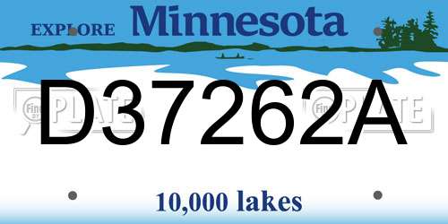 D37262A Minnesota License Plate