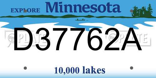 D37762A Minnesota License Plate