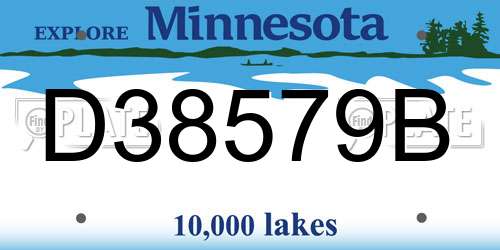 D38579B Minnesota License Plate