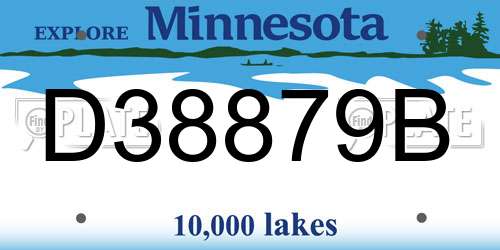 D38879B Minnesota License Plate