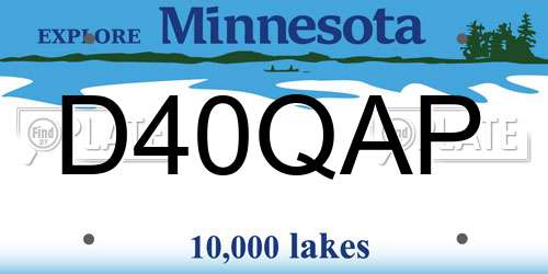D40QAP Minnesota License Plate