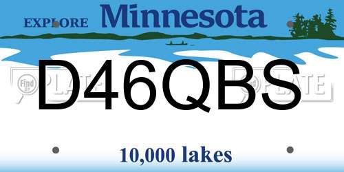 D46QBS Minnesota License Plate