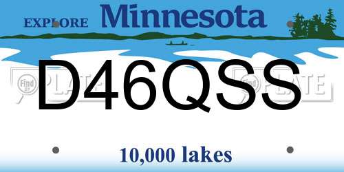 D46QSS Minnesota License Plate