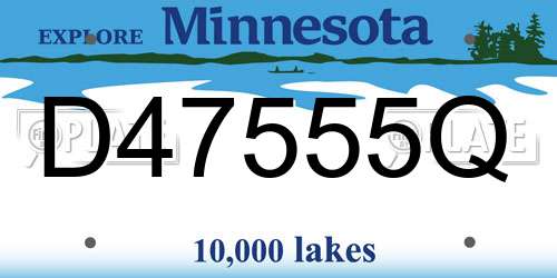 D47555Q Minnesota License Plate
