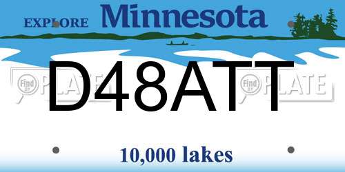 D48ATT Minnesota License Plate