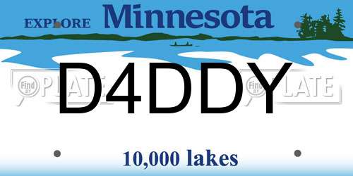D4DDY Minnesota License Plate