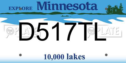 D517TL Minnesota License Plate