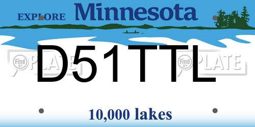 D51TTL Minnesota License Plate
