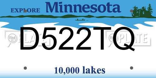 D522TQ Minnesota License Plate