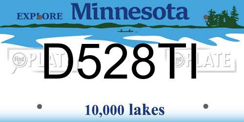 D528TI Minnesota License Plate