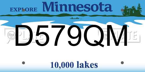 D579QM Minnesota License Plate