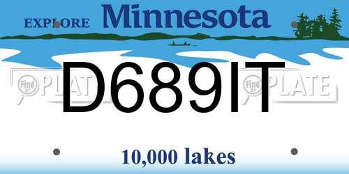 D689IT Minnesota License Plate
