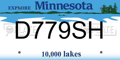 D779SH Minnesota License Plate