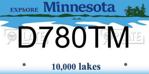 D780TM Minnesota License Plate