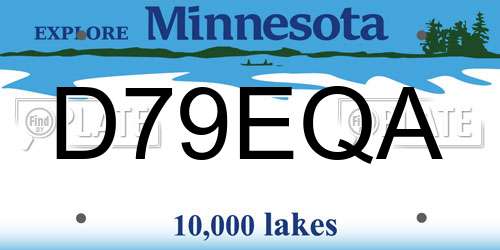 D79EQA Minnesota License Plate