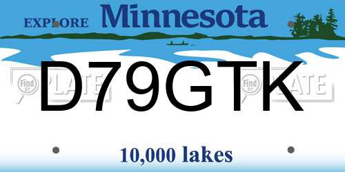 D79GTK Minnesota License Plate