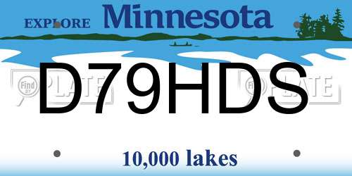 D79HDS Minnesota License Plate