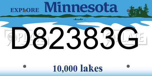 D82383G Minnesota License Plate