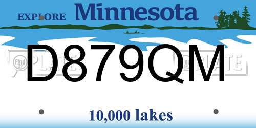 D879QM Minnesota License Plate