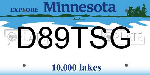 D89TSG Minnesota License Plate