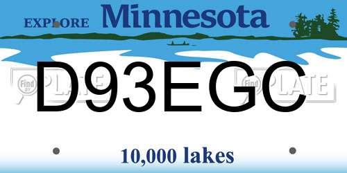 D93EGC Minnesota License Plate