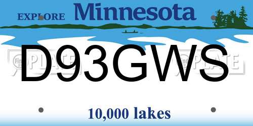 D93GWS Minnesota License Plate
