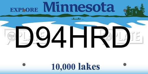 D94HRD Minnesota License Plate
