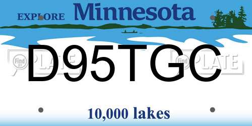 D95TGC Minnesota License Plate