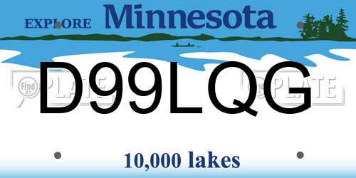 D99LQG Minnesota License Plate