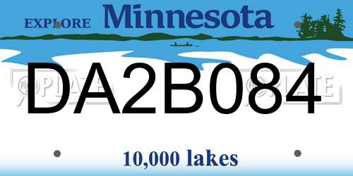 DA2B084 Minnesota License Plate