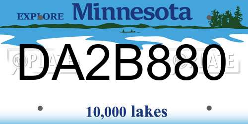 DA2B880 Minnesota License Plate