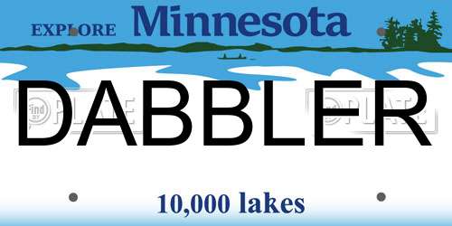 DABBLER Minnesota License Plate